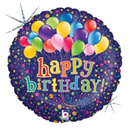 18 In. Big Bunch Of Balloons - Happy Birthday, 5PK